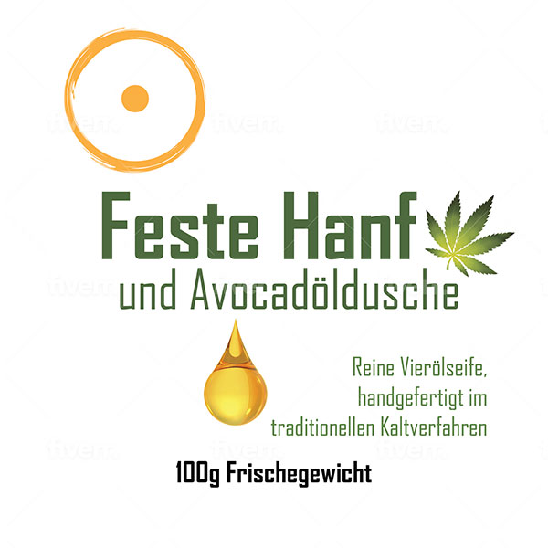 Seife - Feste Hanf- und Avocadöldusche