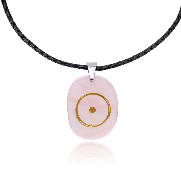 Amulett »Rosenquarz« mit Halskette