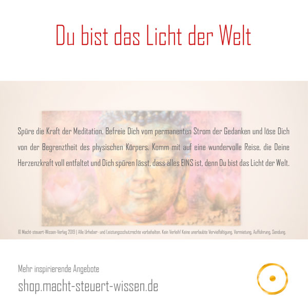 Meditation 2 - Du bist das Licht der Welt (Audio-CD)